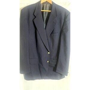 Vintage Burberry two button wool blazer navy size 46 R